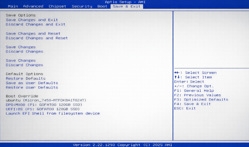Temporary boot setting