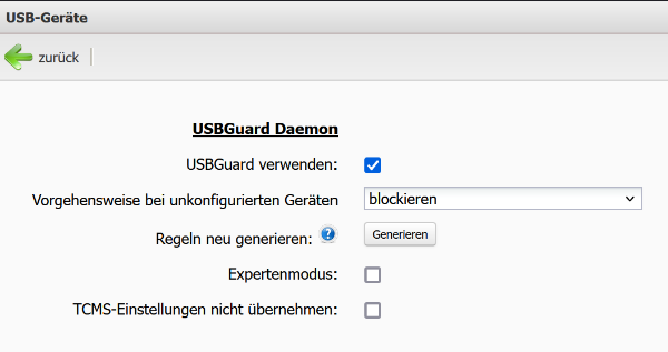 USB Guard aktivieren