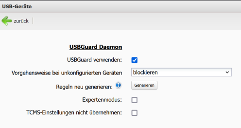 USB Guard aktivieren