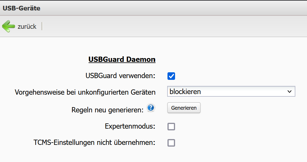 USB Guard aktivieren